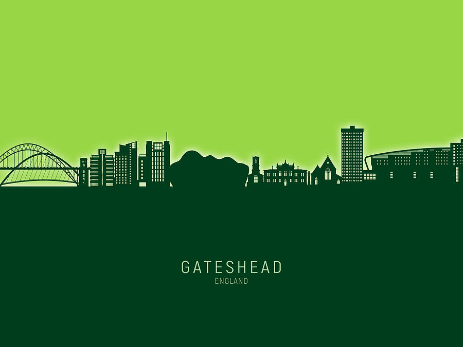 Gateshead England Skyline #28 Digital Art by Michael Tompsett