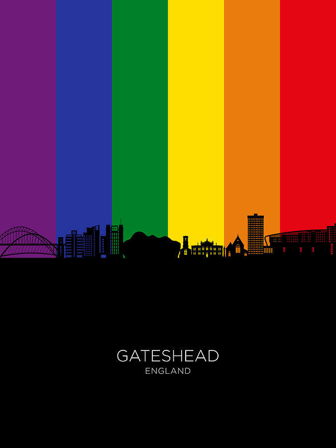 Gateshead England Skyline #32 Digital Art by Michael Tompsett