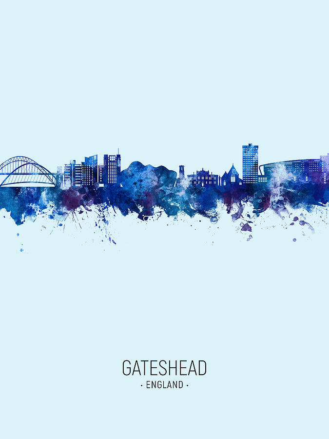 Gateshead England Skyline #35 Digital Art by Michael Tompsett