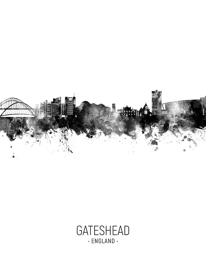 Gateshead England Skyline #37 Digital Art by Michael Tompsett