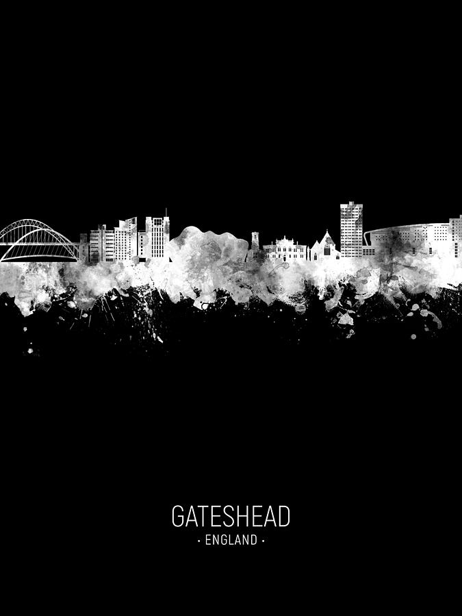 Gateshead England Skyline #38 Digital Art by Michael Tompsett