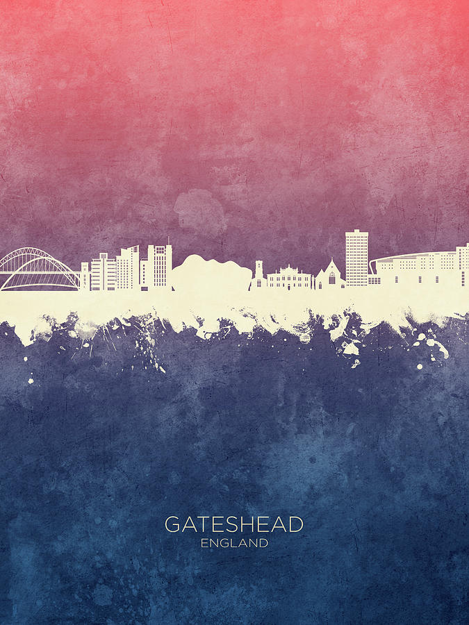 Gateshead England Skyline #45 Digital Art by Michael Tompsett