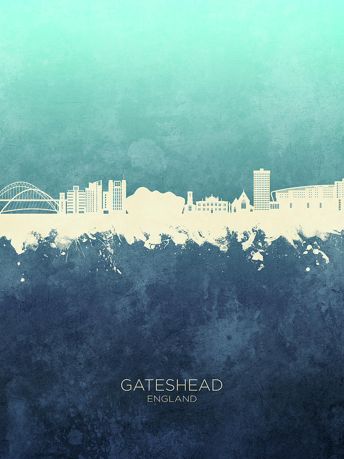 Gateshead England Skyline #46 Digital Art by Michael Tompsett