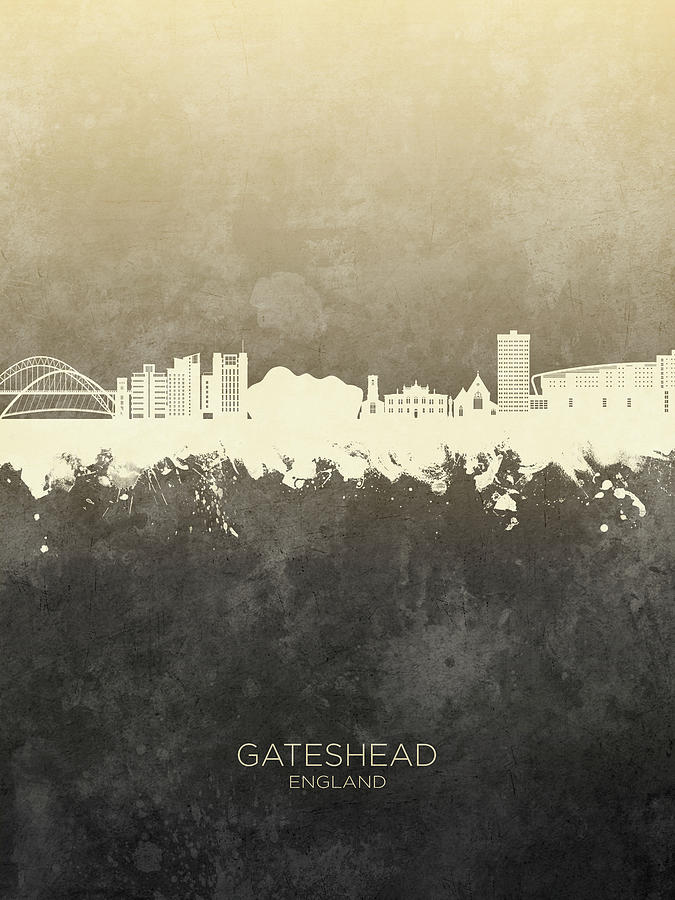 Gateshead England Skyline #47 Digital Art by Michael Tompsett