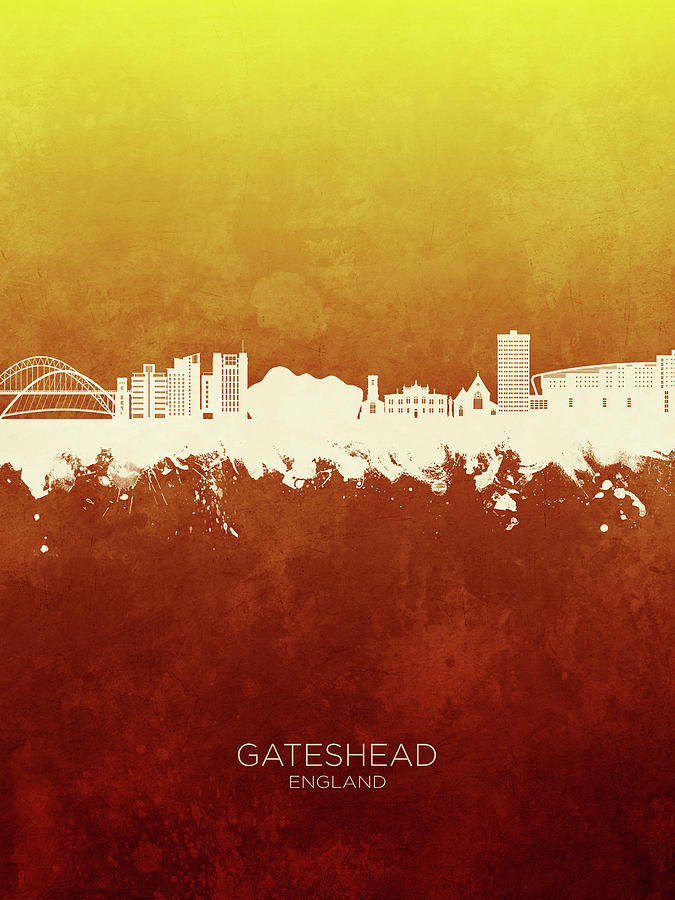 Gateshead England Skyline #48 Digital Art by Michael Tompsett