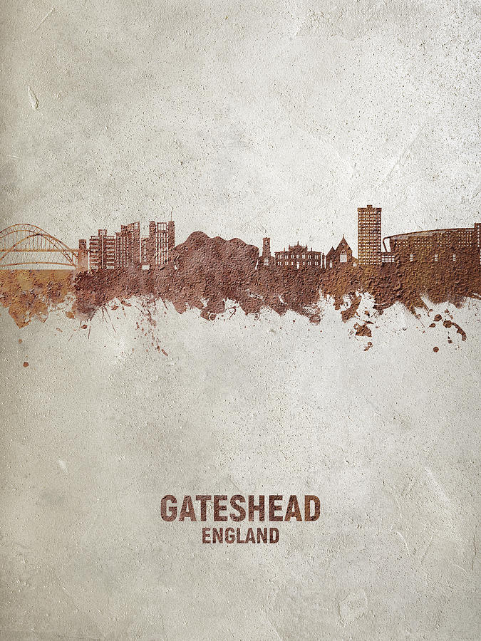 Gateshead England Skyline #49 Digital Art by Michael Tompsett