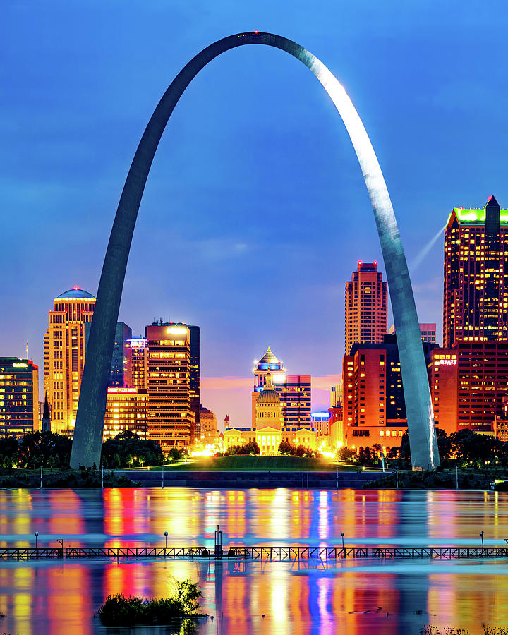 Gateway Arch And City Skyline Of Saint Louis Missouri Photograph by Gregory Ballos