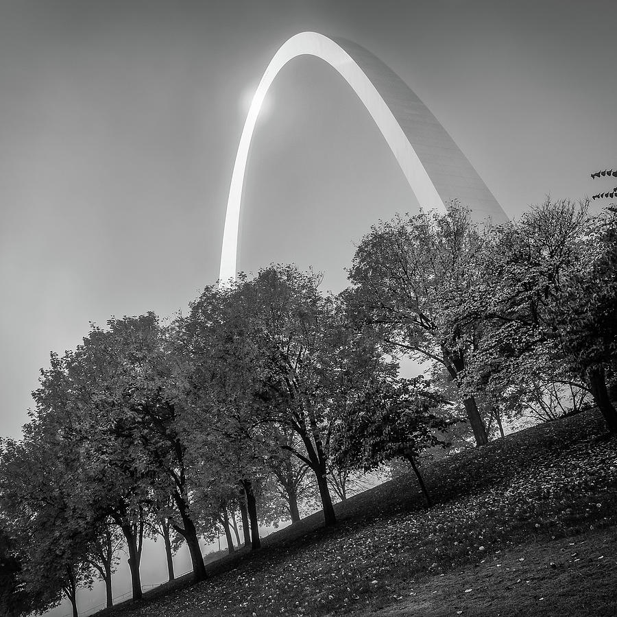 Gateway Arch In Black and White - Saint Louis Missouri Photograph by Gregory Ballos