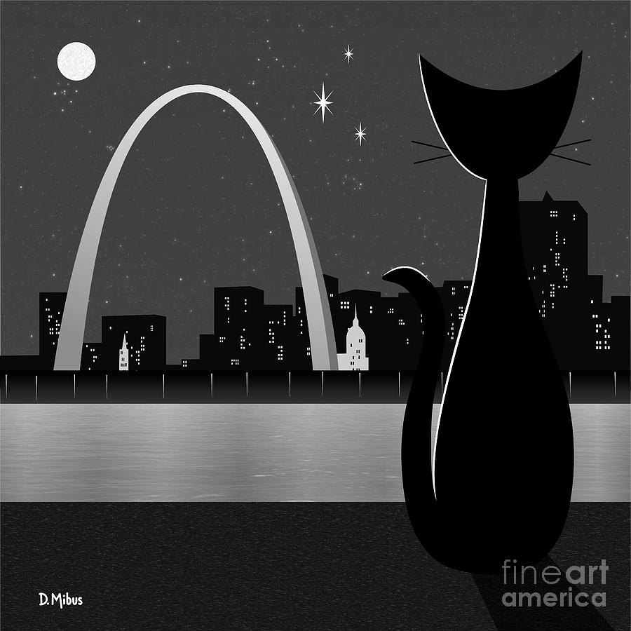 Gateway Arch St. Louis Missouri Digital Art by Donna Mibus