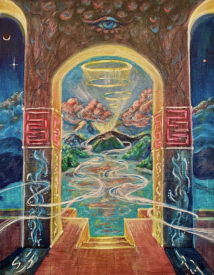 Gateway of Golden Light Painting by Selena Wilson