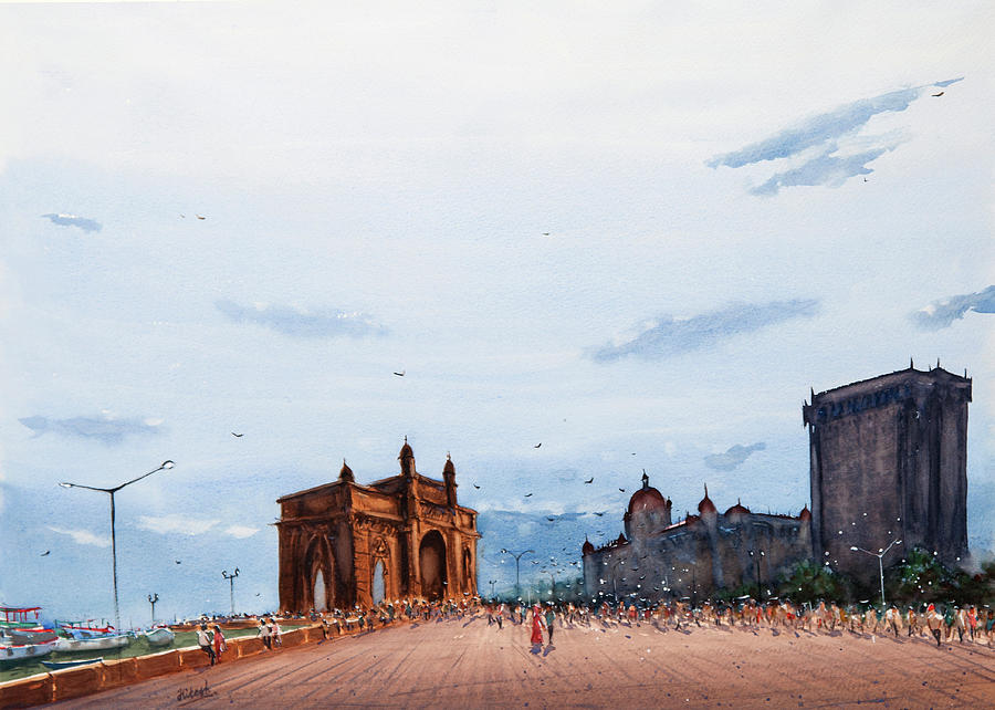 Gateway of India Painting by Tesh Parekh
