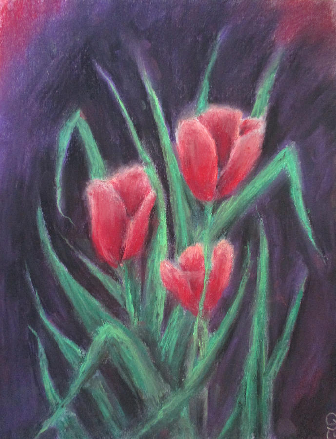 Gathering of Tulips Painting by Jen Shearer