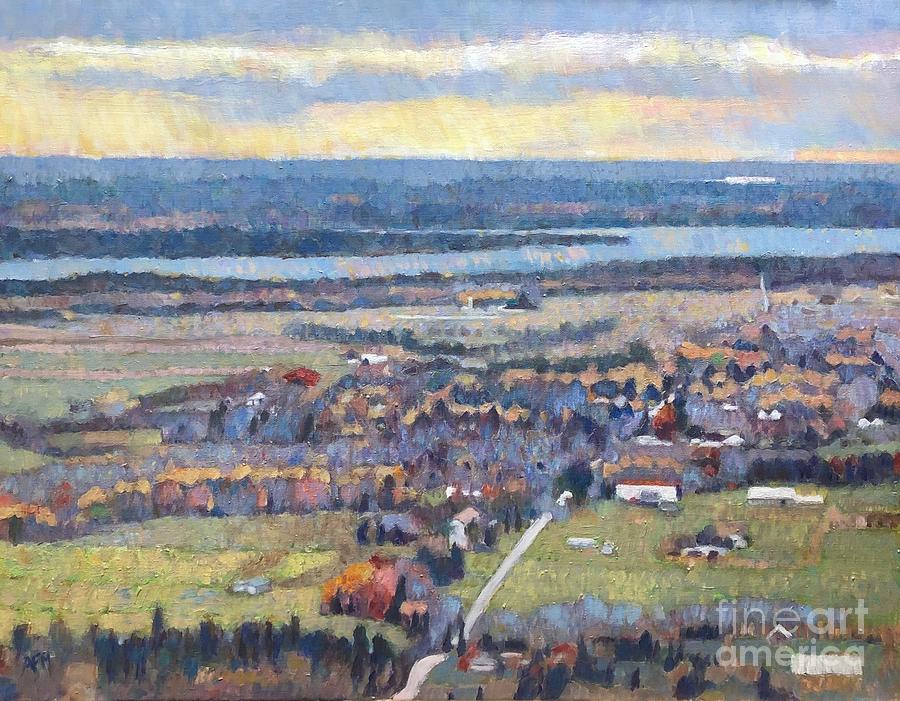 Gatineau overlook Painting by Anne F Marshall
