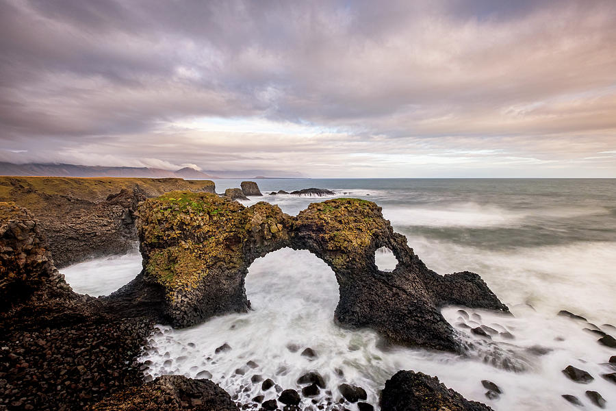 Gatklettur rock arch in Iceland Photograph by Alexios Ntounas