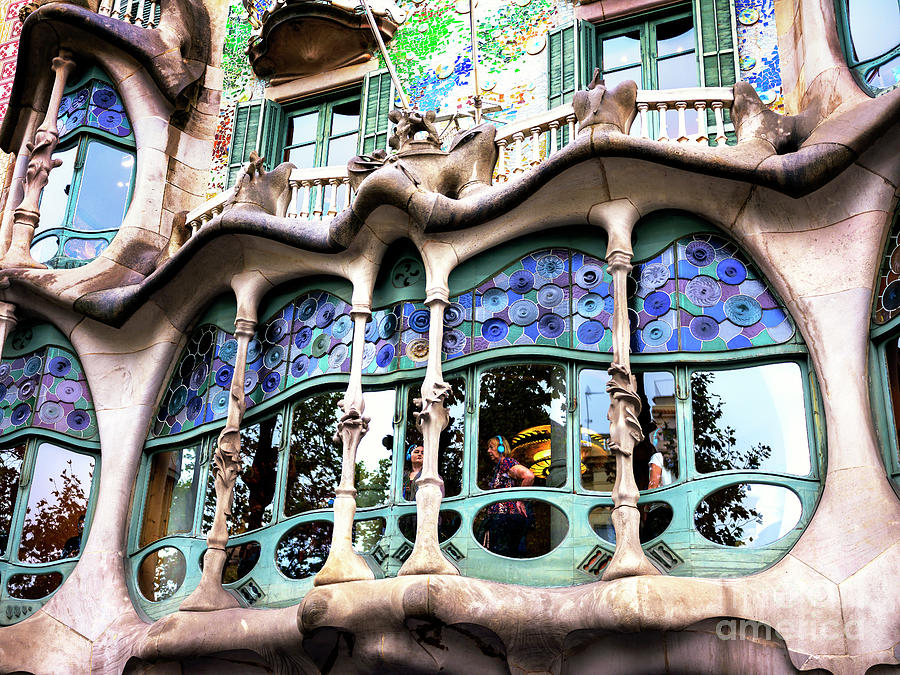 Gaudi Bone Window in Barcelona Spain Photograph by John Rizzuto