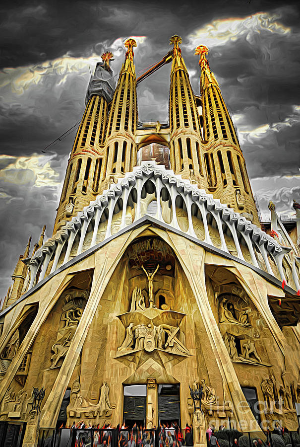 Gaudi La Sagrada Familia Barcelona  Photograph by Chuck Kuhn
