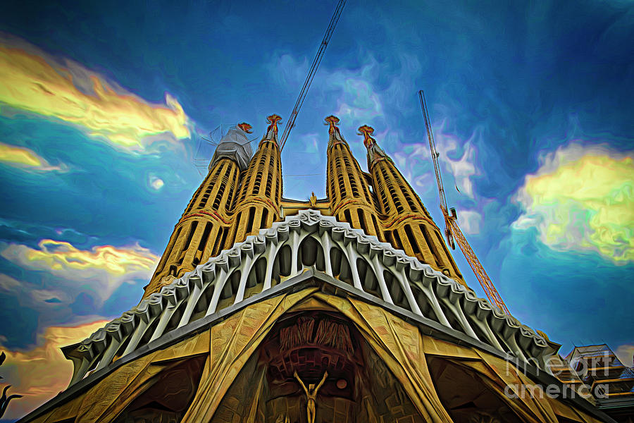 Gaudi La Sagrada Familia Spain  Photograph by Chuck Kuhn