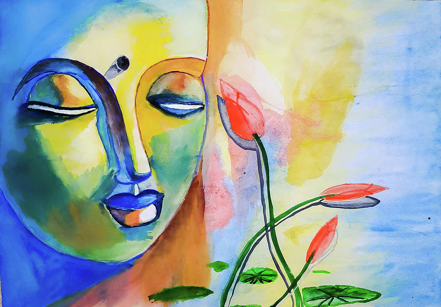 gautam buddha abstract paintings