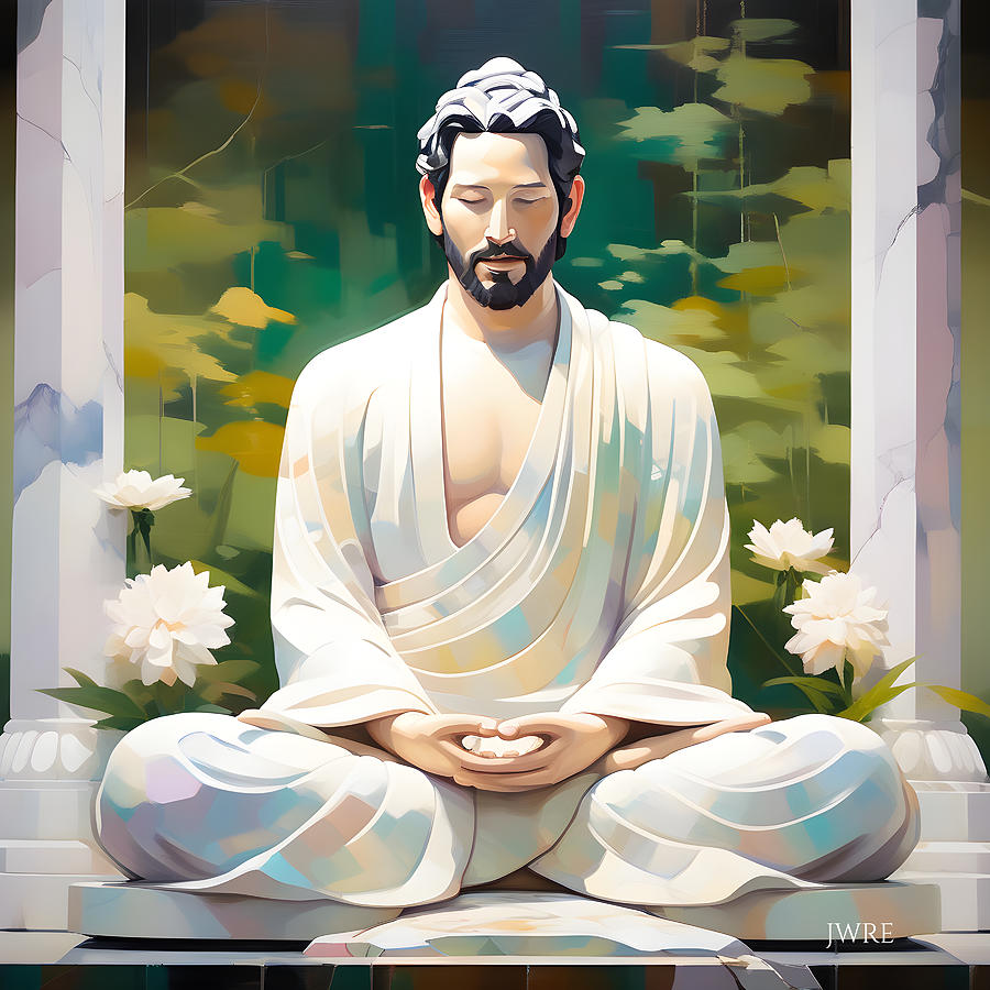 Gautama Digital Art by John Emmett