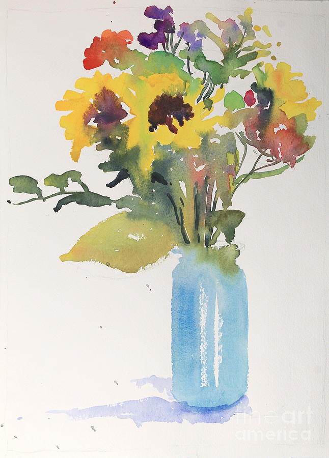 Gay Bouquet Painting by Elizabeth Carr