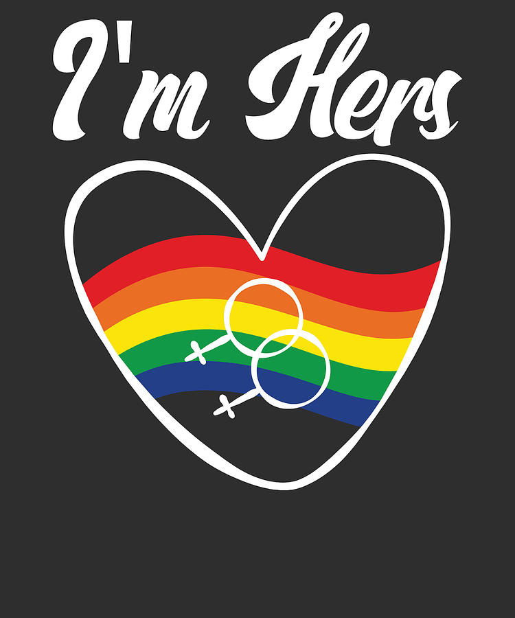 Gay Couple Ts Matching Lgbt Im Hers Gay Pride T Digital Art By