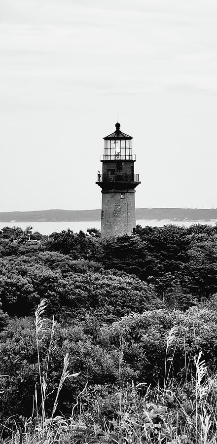 Gay Head Light in Black and White Photograph by Kathy Barney