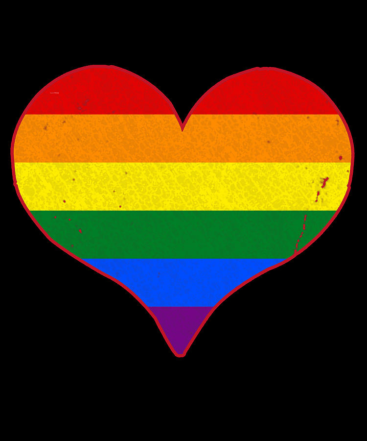 Gay Pride Love Heart Digital Art by Flippin Sweet Gear