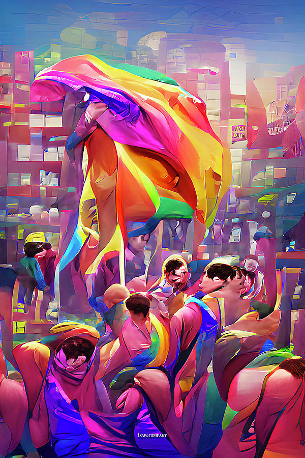 Gay Pride March Digital Art