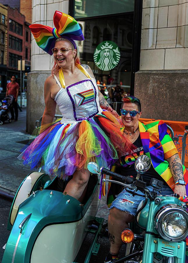 Motorcyclists Photograph - Gay Pride NYC 6_25_23  Motorcyclists by Robert Ullmann