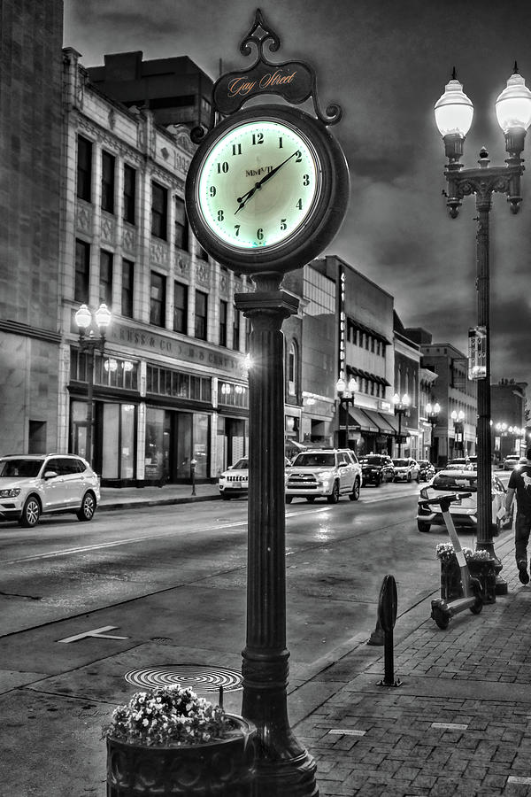 Gay Street Clock  Photograph by Sharon Popek
