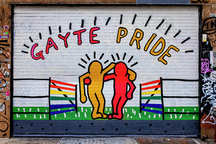 Gay Pride Photograph - Gayte Pride Mural - Lower Manhattan NYC by Robert Ullmann
