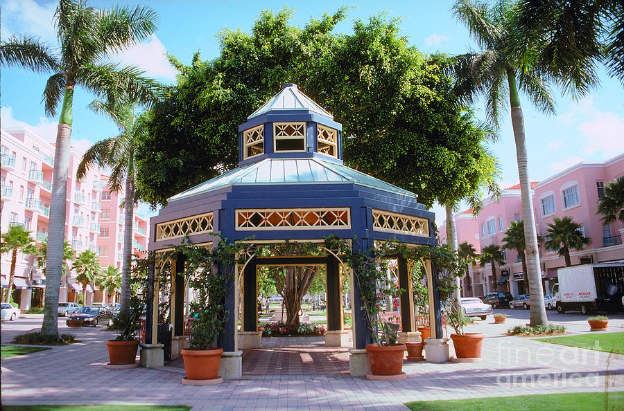 Gazebo and Palm Trees in Boca Raton Photograph by Wernher Krutein - Pixels