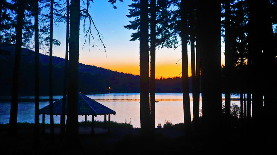 Gazebo Sunset At Lake Of The Woods Photograph