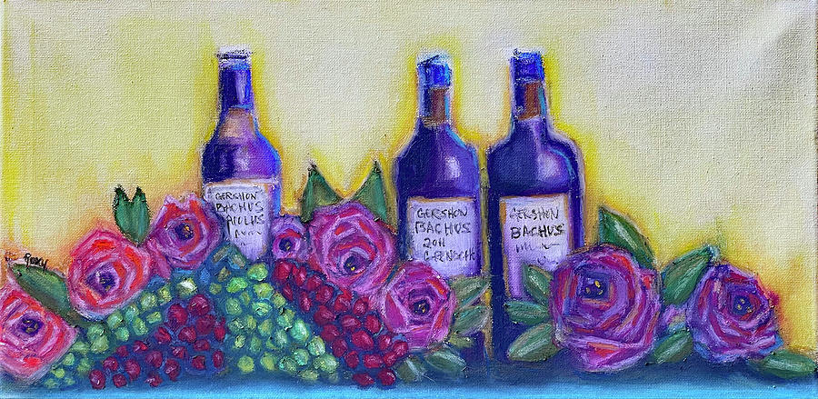 GBV Wine and Roses Painting by Roxy Rich