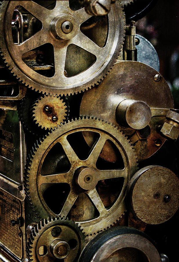 Movie Photograph - Gears Cinemagraph Projector by Bud Simpson