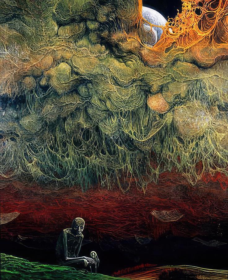 gehenna by Zdzislaw Beksinski Painting by Zdzislaw Beksinski - Fine Art ...