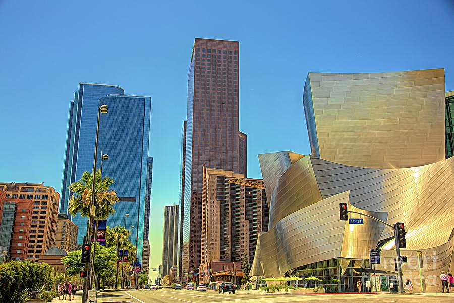 Architecture Photograph - Gehry Architect Los Angeles California  by Chuck Kuhn