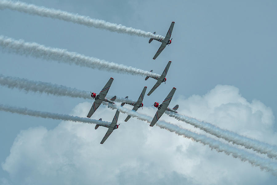 Geico Skytypers Formation Flight Photograph by Carolyn Hutchins