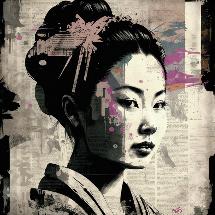 Geisha 02 Digital Art by Tim Miklos - Fine Art America