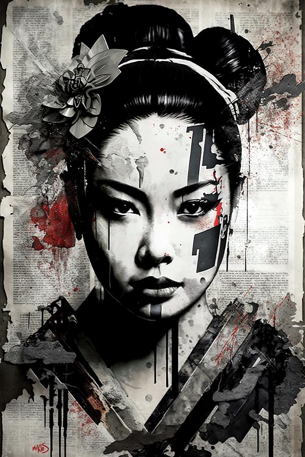 Geisha 13 Digital Art by Tim Miklos - Fine Art America