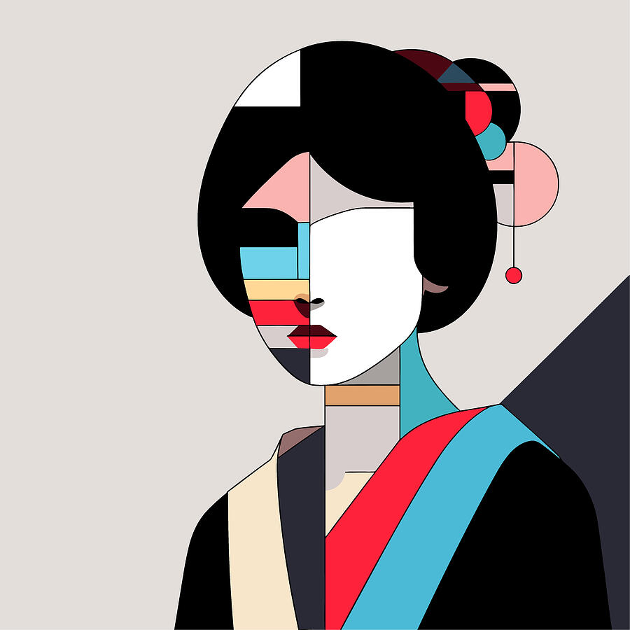 Geisha Digital Art by Colin Hardman
