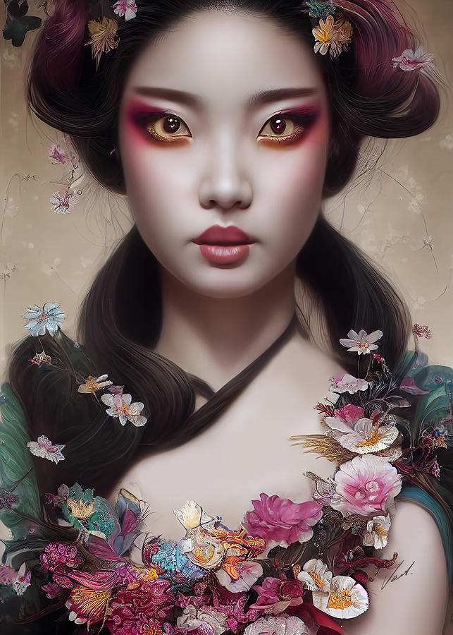 Geisha I Painting by Vart - Fine Art America
