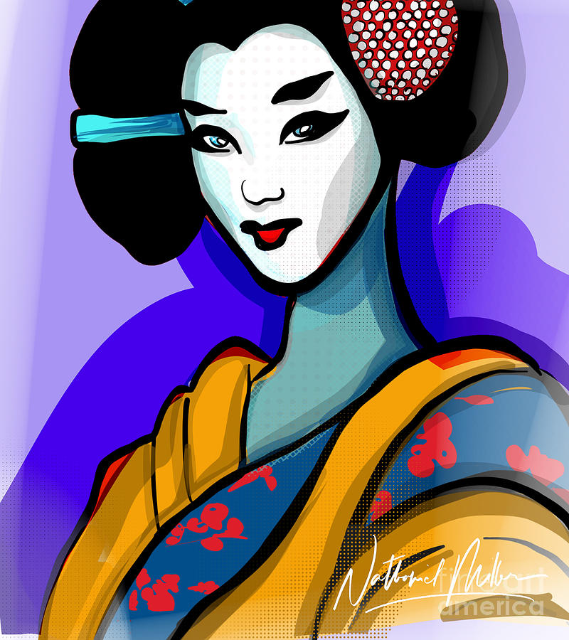 Geisha Digital Art by Nathaniel Miller - Fine Art America