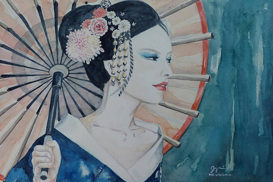 Geisha Poster tumblr Painting by Thomas Shaw | Pixels