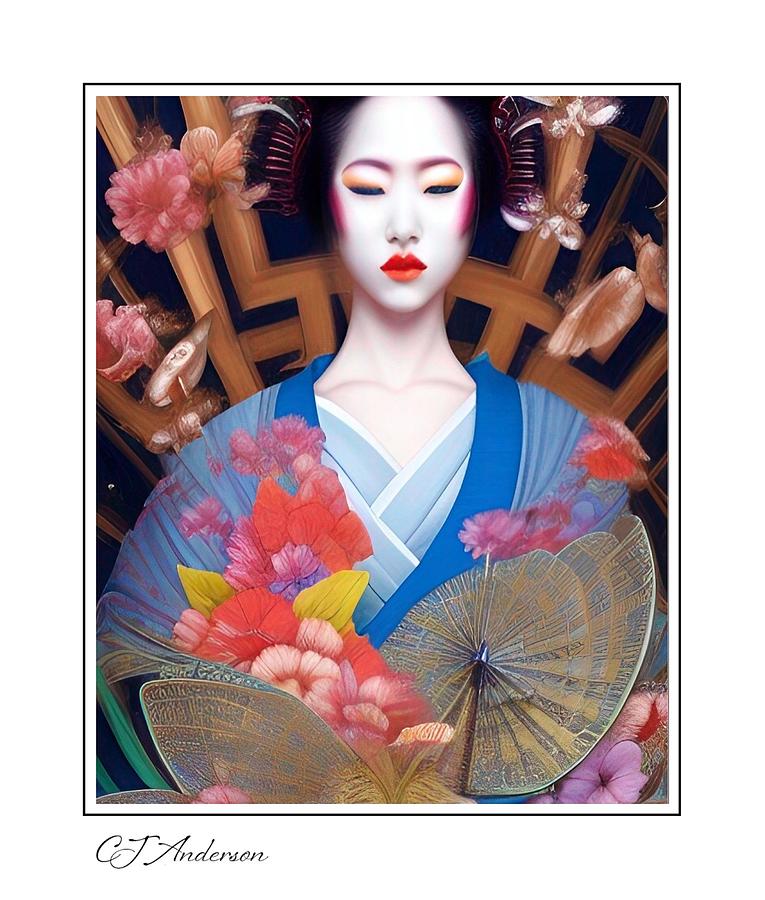 Geisha With Fan Series 2 Number 4 Photograph by CJ Anderson - Fine Art ...