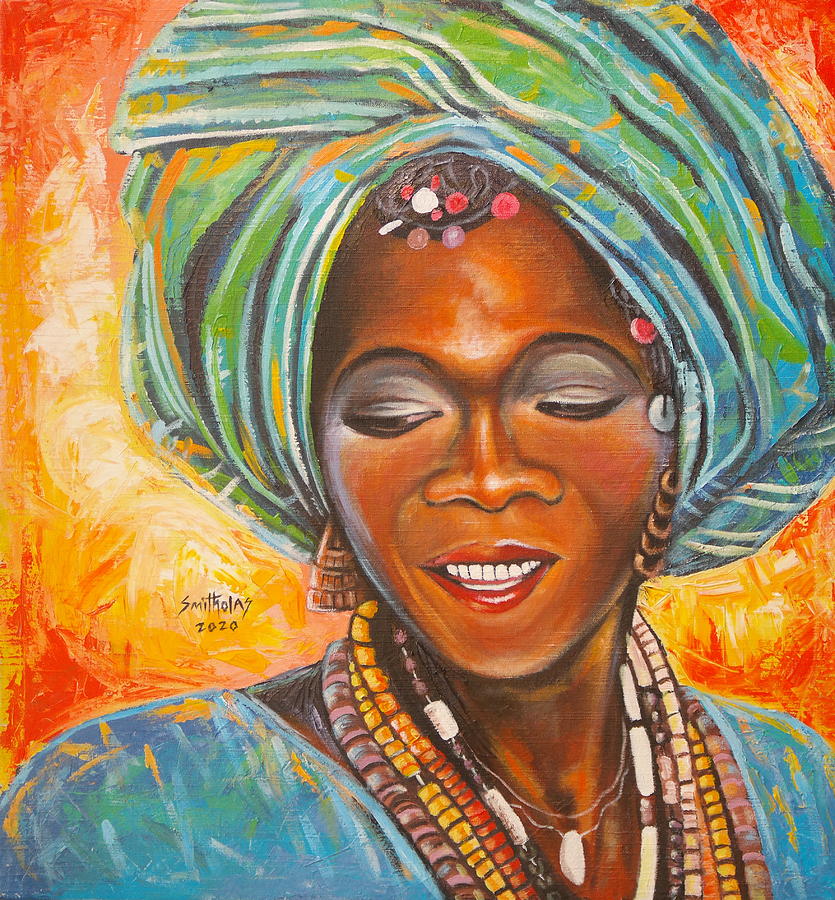 Gele Series..Headscarf Series Painting by Olaoluwa Smith