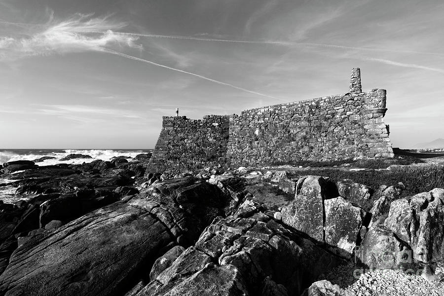 Gelfa Castle black and white Portugal Photograph by James Brunker