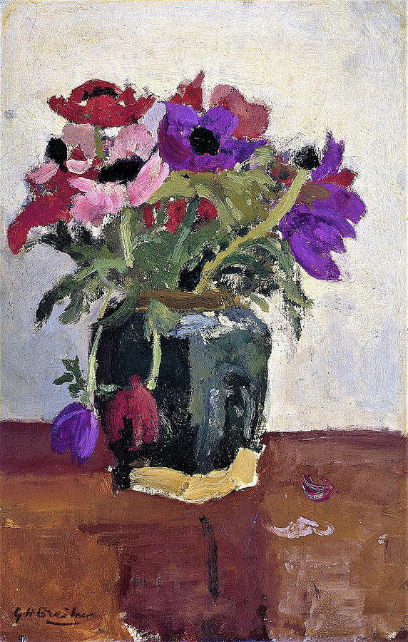 Gemberpot met anemonen - Digital Remastered Edition Painting by George ...