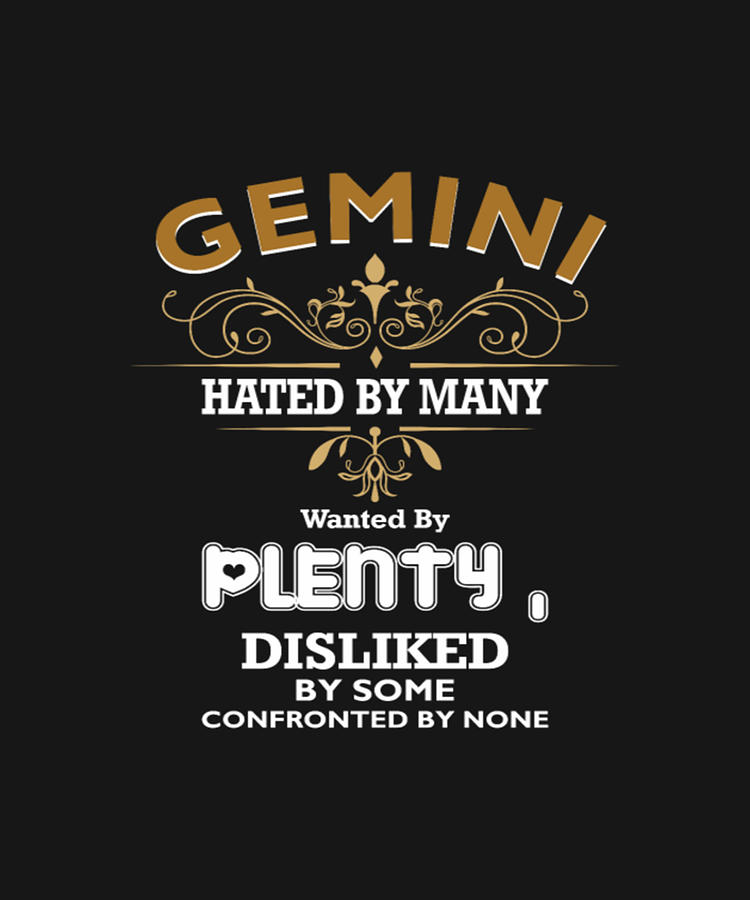 Gemini Hated By Many Wanted By Plenty Digital Art by Tinh Tran Le Thanh ...