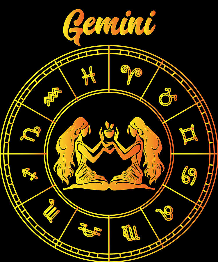 Gemini Zodiac Horoscope Astrology Birthday Digital Art by Ari Shok